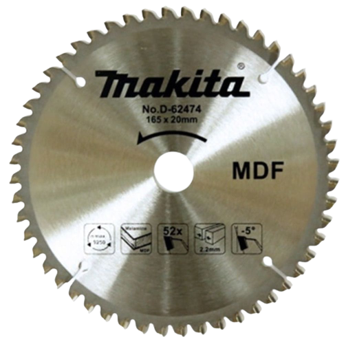 Disco de serra circular vídea 165mm MDF D-62474 MAKITA