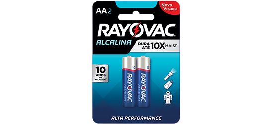 Pilha alcalina AA (4pçs ou 6pçs) RAYOVAC