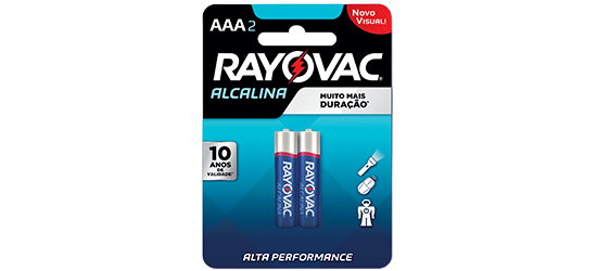 Pilha alcalina AAA (4pçs ou 6pçs) RAYOVAC