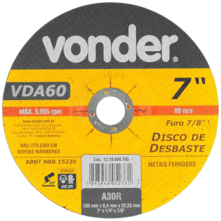 Disco desbaste 7" VDA60 VONDER